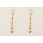 Pendientes ACERO INOXIDABLE semipreciosas engarzad