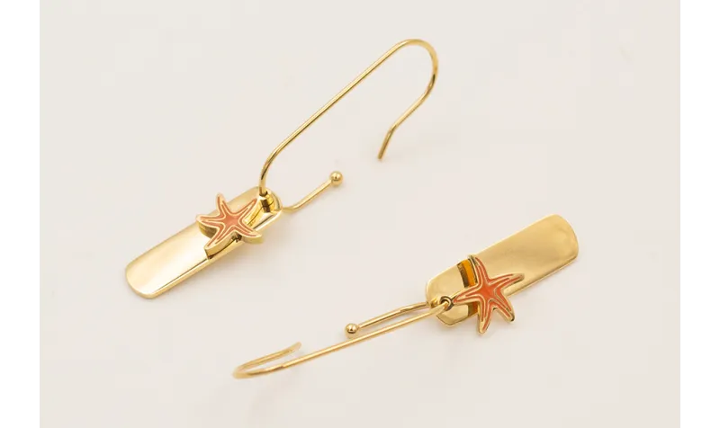 Pendientes ACERO INOXIDABLE gancho anzuelo con col