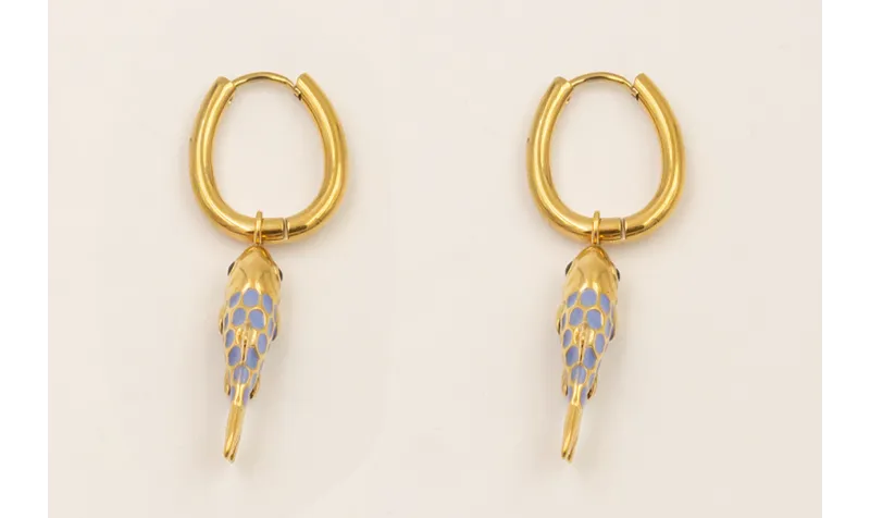 Pendientes ACERO INOXIDABLE gancho cerrado con col