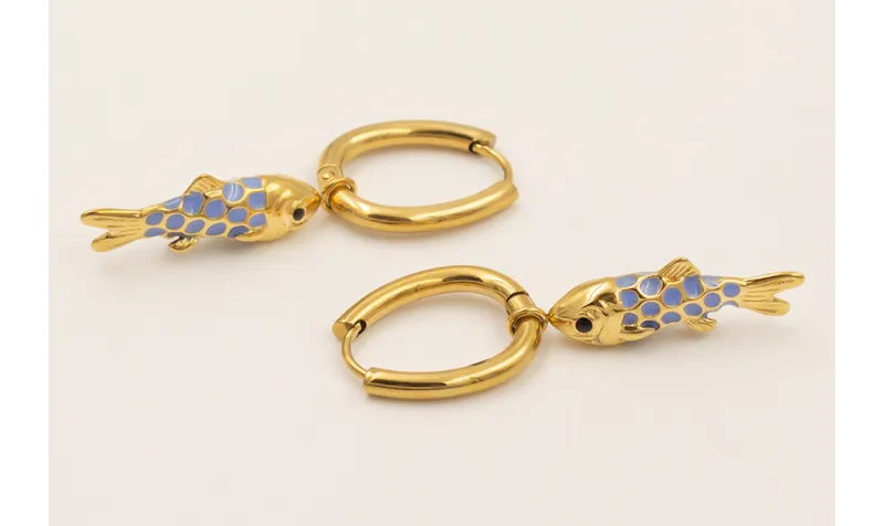 Pendientes ACERO INOXIDABLE gancho cerrado con col