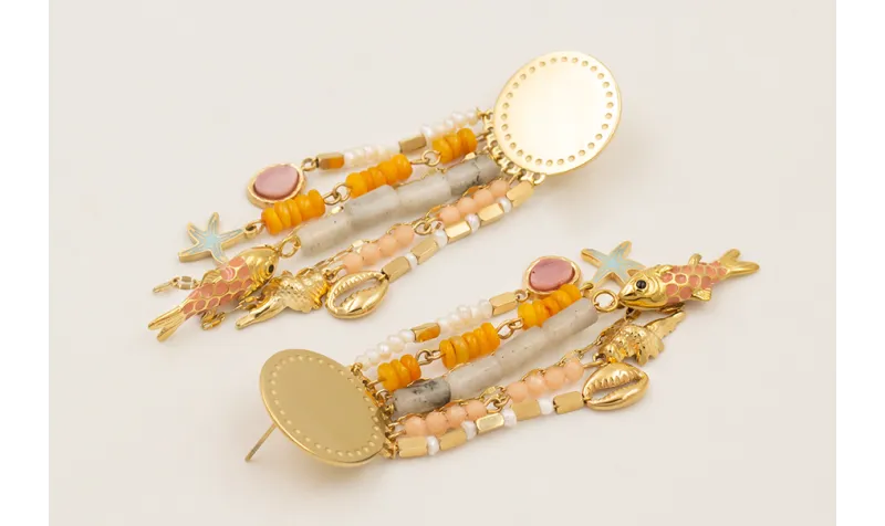 Pendientes  ACERO INOXIDABLE con mini perlas natur