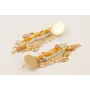 Pendientes  ACERO INOXIDABLE con mini perlas natur