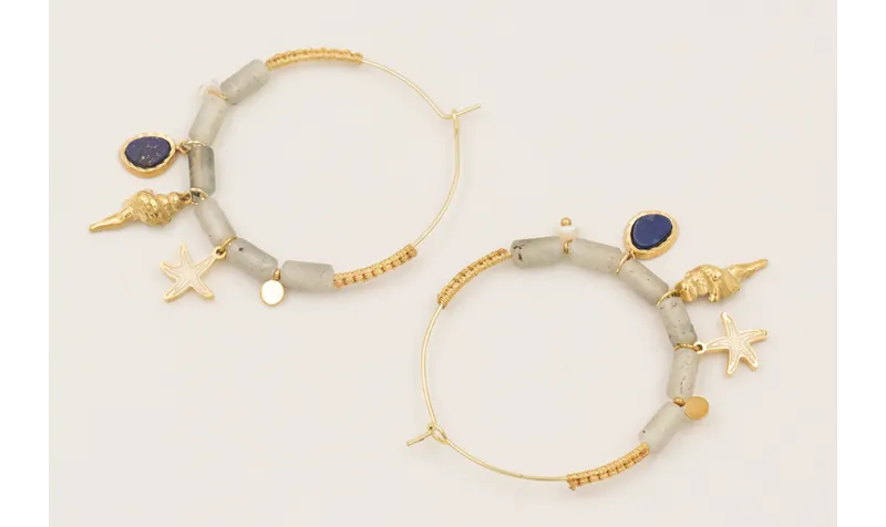 Pendientes ACERO INOXIDABLE aro grande con nudo ma