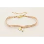 Pulsera ACERO INOXIDABLE con lazo vichy cuadros mo