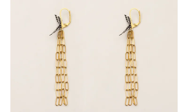 Pendientes ACERO INOXIDABLE cierre alargado, lazad