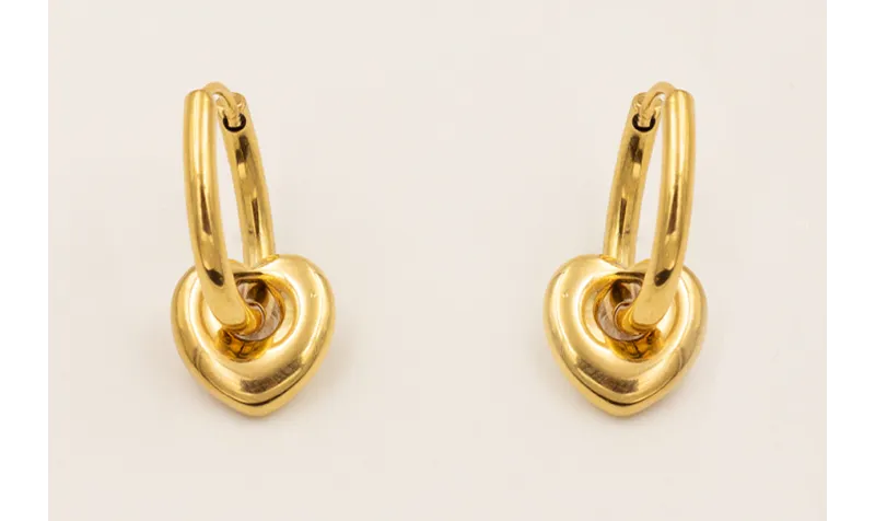 Pendientes ACERO INOXIDABLE cierre grueso con colg