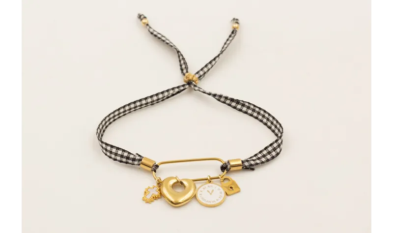 Pulsera ACERO INOXIDABLE eslabón alargado, colgant