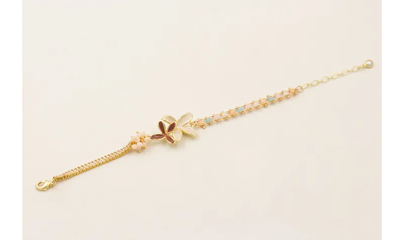 Pulsera cadena strass rectangular cristal, burruño