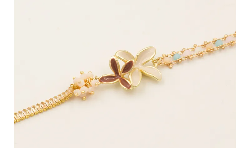 Pulsera cadena strass rectangular cristal, burruño