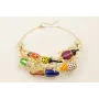 Collar escarabajos esmaltados verde, rojo ,mostaza