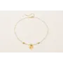 Collar con mini perlas naturales con hojas y pieza