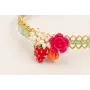 Pulsera rigida labrada dorada mate con burruño per