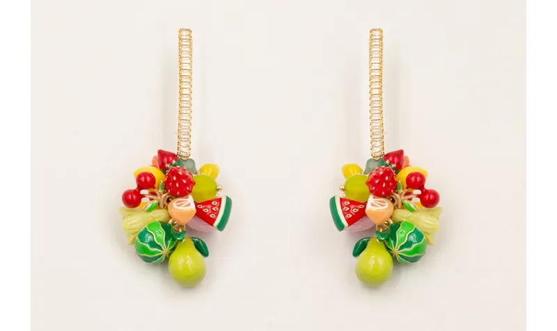 Pendientes lanina strass cristal con colgantes fru