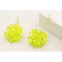 Pendientes bola de lentejuelas fluor y perno rama 