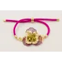 Pulsera cordón preparado para pulsera fucsia con c