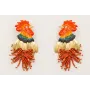 Pendientes gallo esmaltado con campanilla plana do