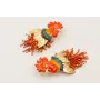 Pendientes gallo esmaltado con campanilla plana do