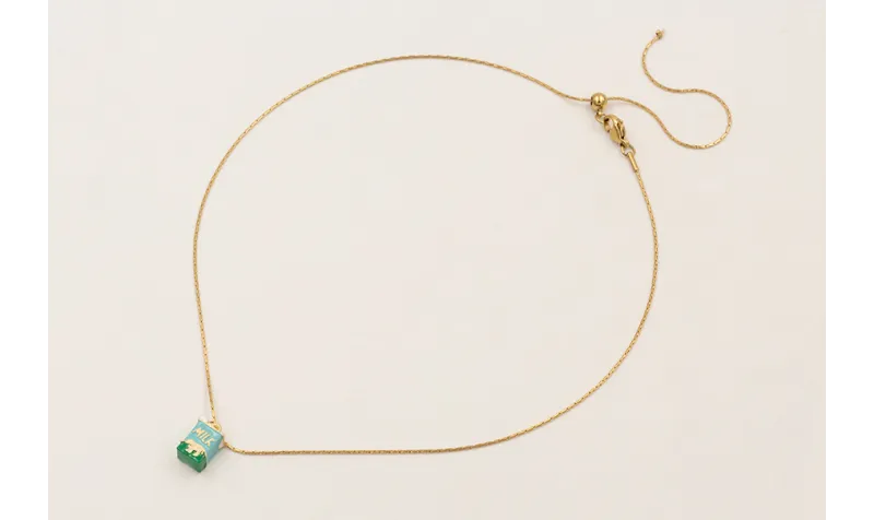 Collar cadena ACERO INOXIDABLE con colgante caja l