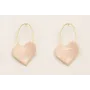 Pendientes herradura grande con corazones esmaltad