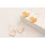 Pendientes herradura grande con corazones esmaltad