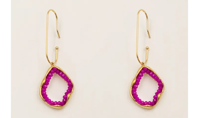 Pendientes anzuelo ACERO INOXIDABLE con colgante b