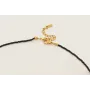 Collar miyuki negro, perlitas naturales, colgante 