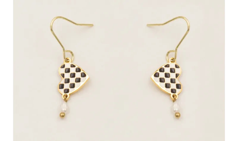 Pendientes gancho ACERO INOXIDABLE con colgante  c