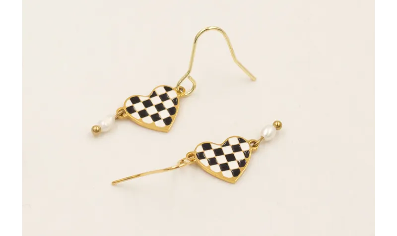 Pendientes gancho ACERO INOXIDABLE con colgante  c