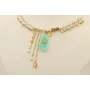 Collar perlas naturales con colgante piedra turque