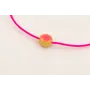 Pulsera hilo rosa fluor con entrepieza ovalada esm