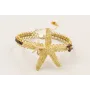 Pulsera rigida labra dorada mate con estrella gran
