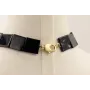 Collar cuadrados madreperla teñida en negro con es