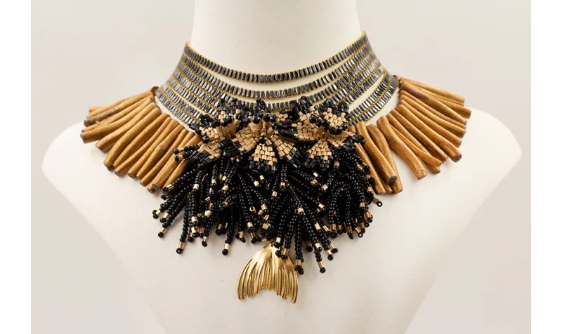 Collar varias vueltas cadena strass rectangular ne