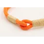 Pulsera cordón retorcido naranjas con nudo falso d