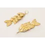 Pendientes cierre cascada colas de pez dorado.