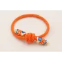 Pulsera cordón elastico naranja con nudo corredizo