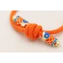 Pulsera cordón elastico naranja con nudo corredizo