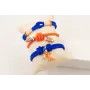Pulsera cordón elastico naranja con nudo corredizo