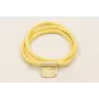 Pulsera 3 vueltas cordón elastico color amarillo p