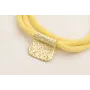 Pulsera 3 vueltas cordón elastico color amarillo p