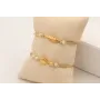 Pulsera ORO18K nudo serpiente hilo metalico dorada