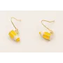 Pendientes gancho de acero inoxidable con colgante