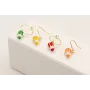 Pendientes gancho de acero inoxidable con colgante