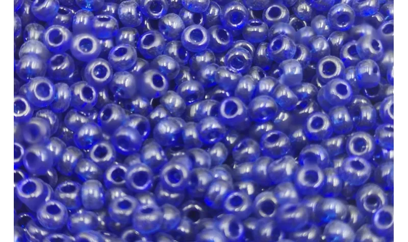 10 gramos de Abalorio cristal Azul marino trans