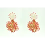 Pendientes corales puntas esmaltadas y cristal bla