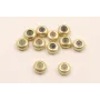 Disco 6mm Oro diam con silicona, agujero de 1mm  / Cuentas Metálicas de Latón / Zamak